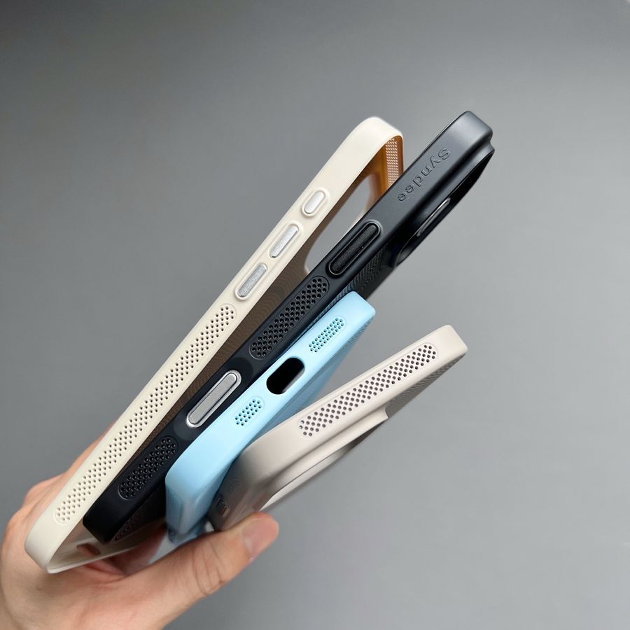 Thin mesh cooling case profile view