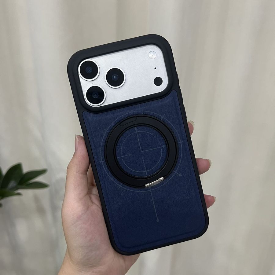 Ring stand case on wireless charger